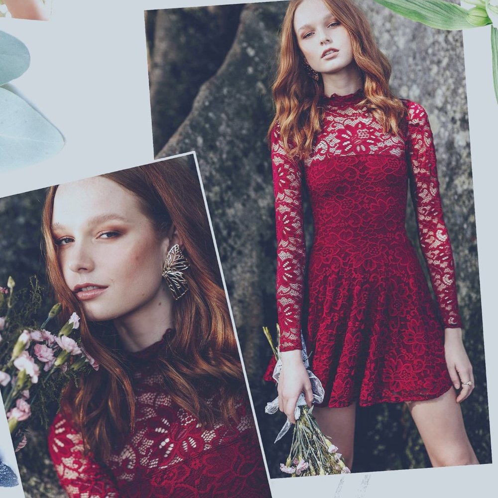 BNWT Blackmilk Wine Lace Dress -Limited